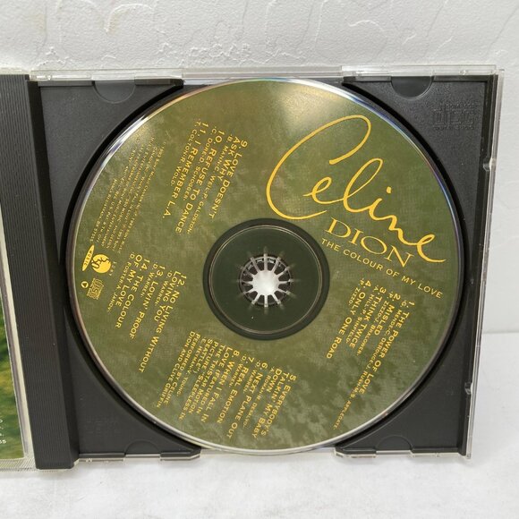 Vintage 1993 Celine Dion The Colour Of My Love Album CD Jewel Case 14 Hit Tracks - Picture 3 of 5
